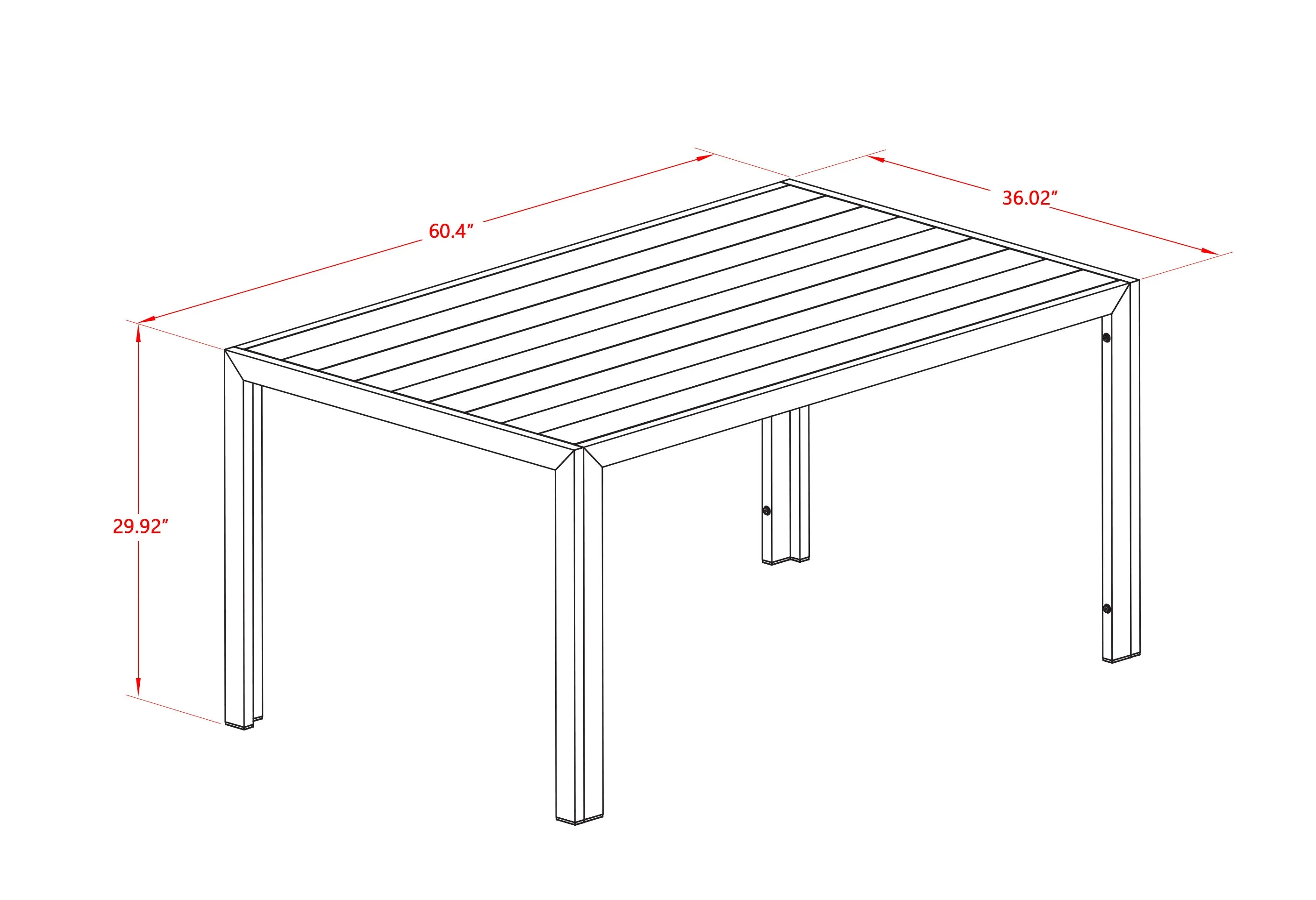 East West Furniture JULTW03 Jubi Outdoor Wicker Dining Table - Rectangle PE Wicker Table with Wood Top, 36x60 Inch, Natural Linen