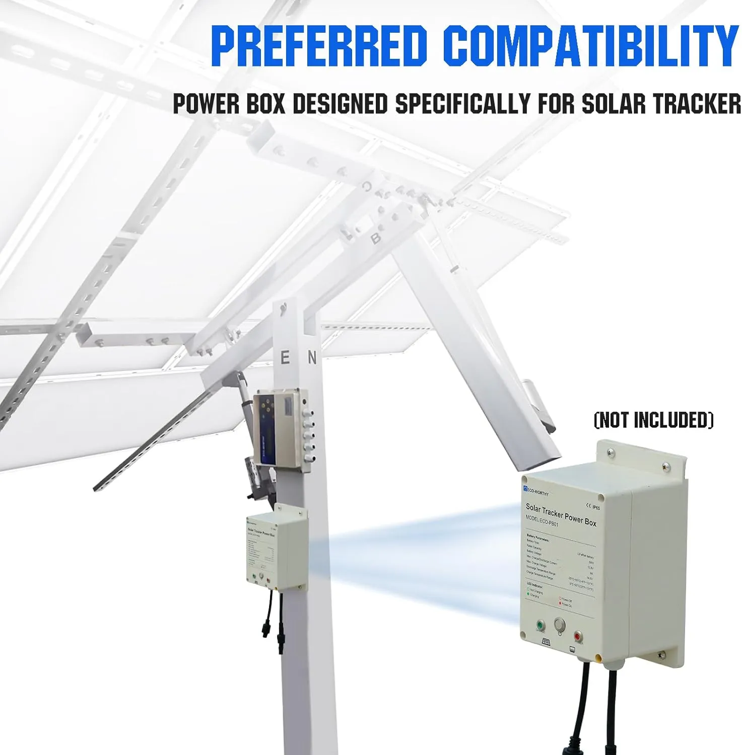 ECO-WORTHY Solar Panel Dual Axis Tracking System (Increase 40% Power) with Tracker Controller, Complete Solar Tracker Kit, Ideal for Different Solar Panels, for Yard/Farm/Field