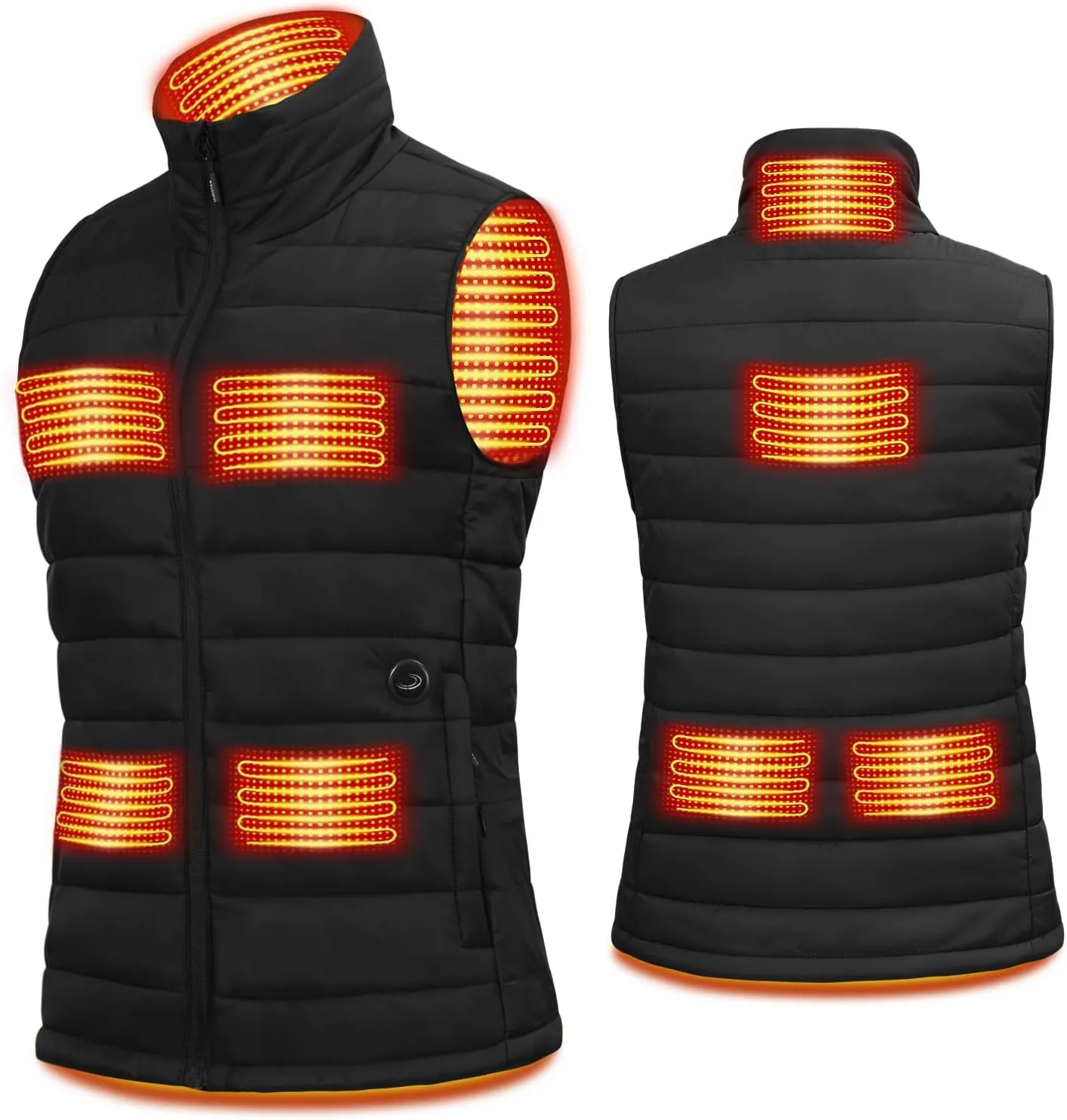 EILYEE 1uupalee Women's Heated Vest with Battery Pack Lightweight Warm Jacket Winter Slim Fit Coat Waterproof Fishing Vest L