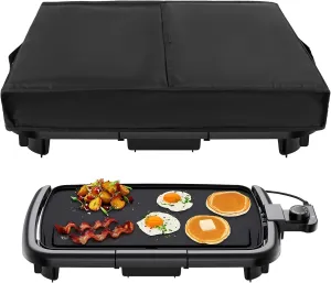 Electric Griddle Cover for Bella 12"" x 22"" Electric Griddle, Dust Waterproof Accessories Compartment with Two Side Handles Cover, Compatible with Bella XL Electrics Ceramic Titanium Griddles