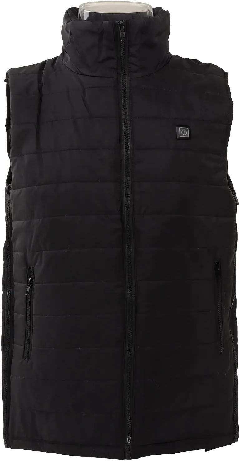 Electric Heated Vest, 3 Levels Temperature Heated Vest, Smart USB Heated Vest for Skiing, Hunting, Fishing, Hiking, Intelligent Temperature Control, Down, Carbon Fiber