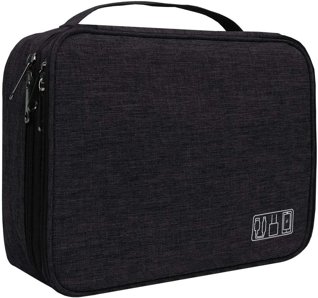 Electronics Organizer, Jelly Comb Electronic Accessories Cable Organizer Bag Waterproof Travel Cable Storage Bag for Charging Cable, Power Bank, iPad