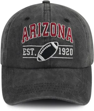 Embroidered City Football Hat for Men Women, Adjustable Unisex Cotton Fans Baseball Cap