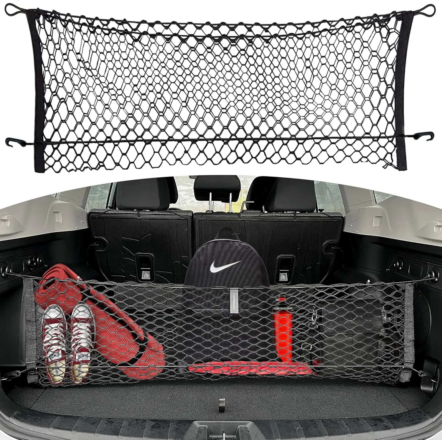 Envelope Style Automotive Elastic Trunk Mesh Cargo Net for Subaru Forester (SK) 2019-2025 - Premium Trunk Organizer and Storage - Luggage Net for SUV - Best Car Organizer for Subaru Forester
