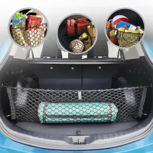 Envelope Style Trunk Mesh Cargo Net for Toyota RAV4 2013-2025, Automotive Exterior Accessories - Premium Car Storage Organizers, Cargo Bed Net for Pickup Truck, Smart Vehicle Storage Organizer