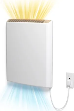 Envi Plug-in Electric Panel Wall Heaters for Indoor Use, Energy Efficient 24/7 Heating w/Safety Sensor Protection, Patented Quiet Fan-less Design, Easy 2-Min Install, Space Heater, Made in USA