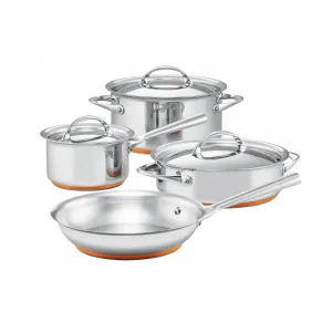 Essteele Per Vita Stainless Steel Cookware Set Induction – 4 Piece (Saucepan 1.9L, Sauteuse 3.1L, Stockpot 5.5L, Open Skillet 24cm)