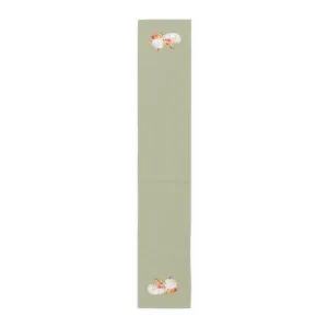 Eucalyptus Table Runner - White Pumpkins Watercolor Arrangement