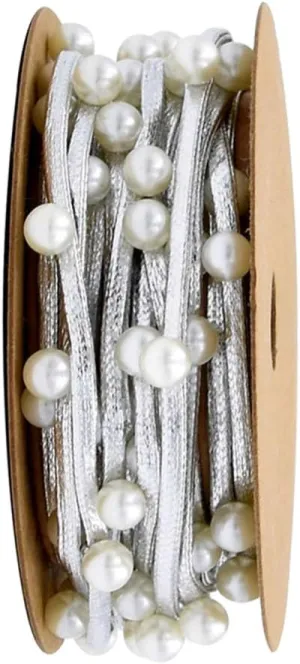 EXCEART Beaded Rope Laces Wrapping Ribbon for Decor for Christmas Wedding Party Decorations DIY Handmade Crafts