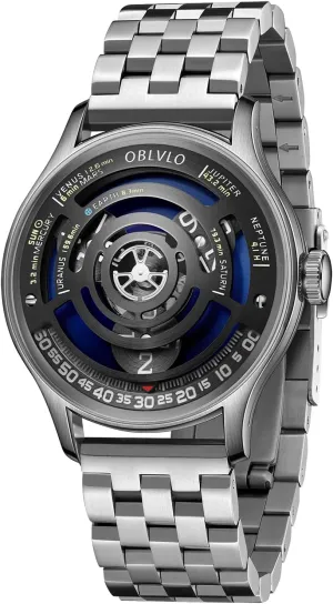 Excellent Automatic Watch Designer Circular Dial Mechanical Wristwatch 316L Stainless Steel Mens Waterproof Rubber Sport Watch BLM-Solar