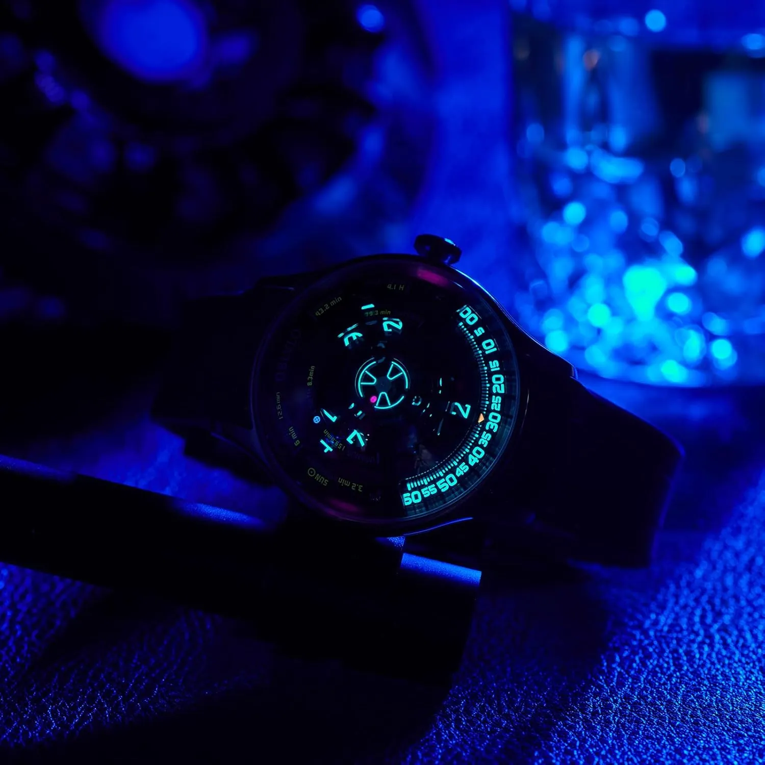 Excellent Automatic Watch Designer Circular Dial Mechanical Wristwatch 316L Stainless Steel Mens Waterproof Rubber Sport Watch BLM-Solar