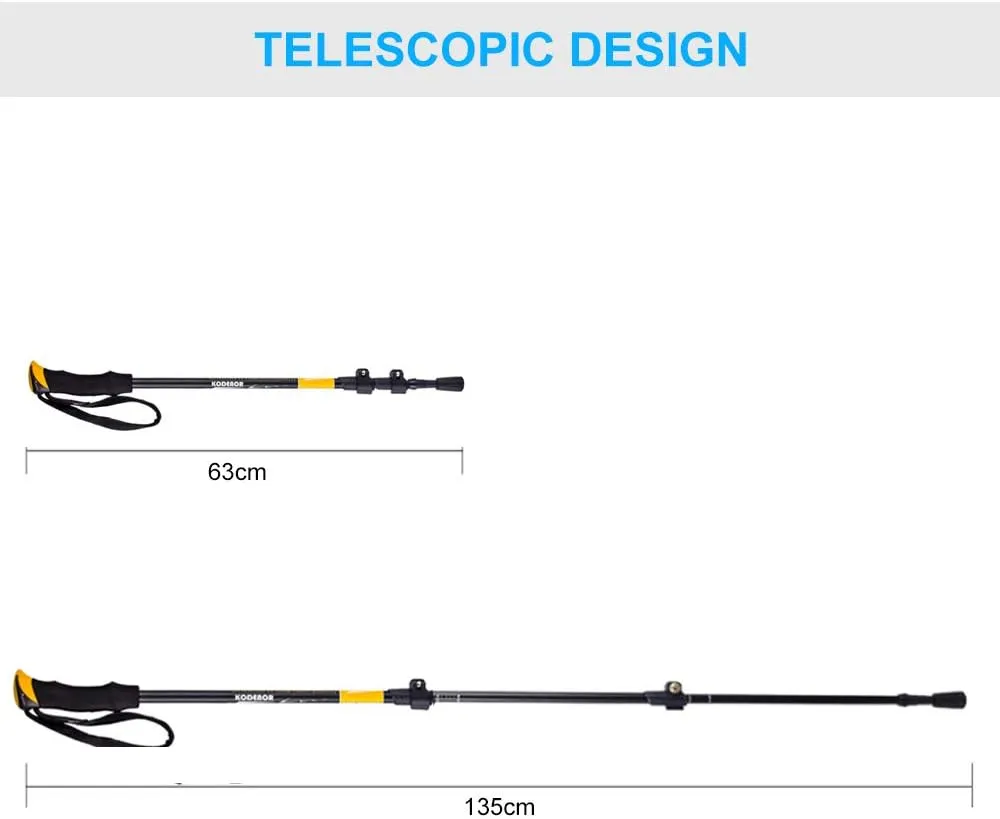 Exponent Aluminium Alloy Adjustable Hiking/Trekking Pole Stick