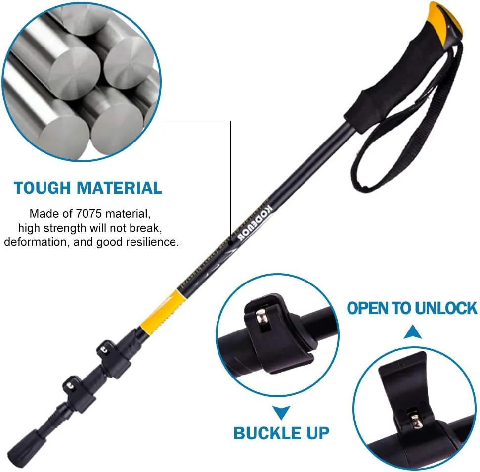Exponent Aluminium Alloy Adjustable Hiking/Trekking Pole Stick