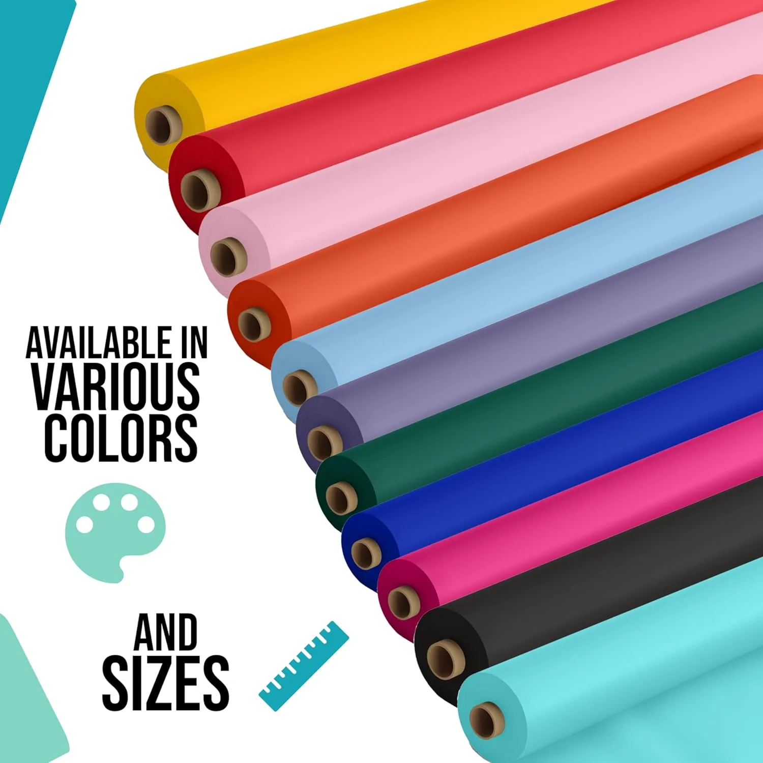 Exquisite Brown Plastic Rectangular Tablecloth Roll, 40'' x 300' - Premium Quality Disposable Banquet Table Covers, Ideal for Parties & Events