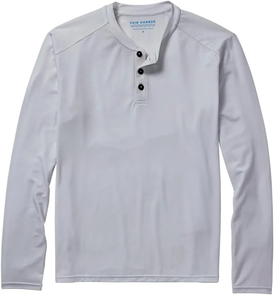 Fair Harbor The Seabreeze Henley –– Men's Classic Long Sleeve Henley –– Incredibly Soft and Lightweight, UPF 50
