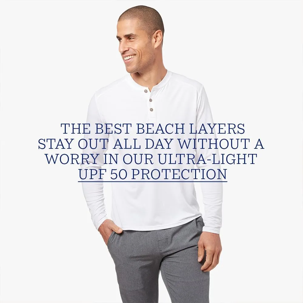 Fair Harbor The Seabreeze Henley –– Men's Classic Long Sleeve Henley –– Incredibly Soft and Lightweight, UPF 50