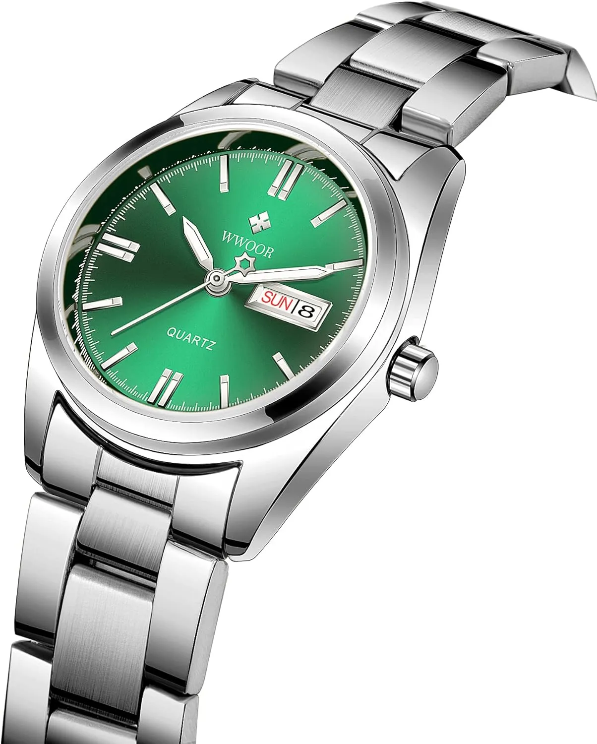 FANMIS Womens Fashion Casual Analog Quartz Date Week Ladies Business Dress Waterproof Stainless Steel Watches
