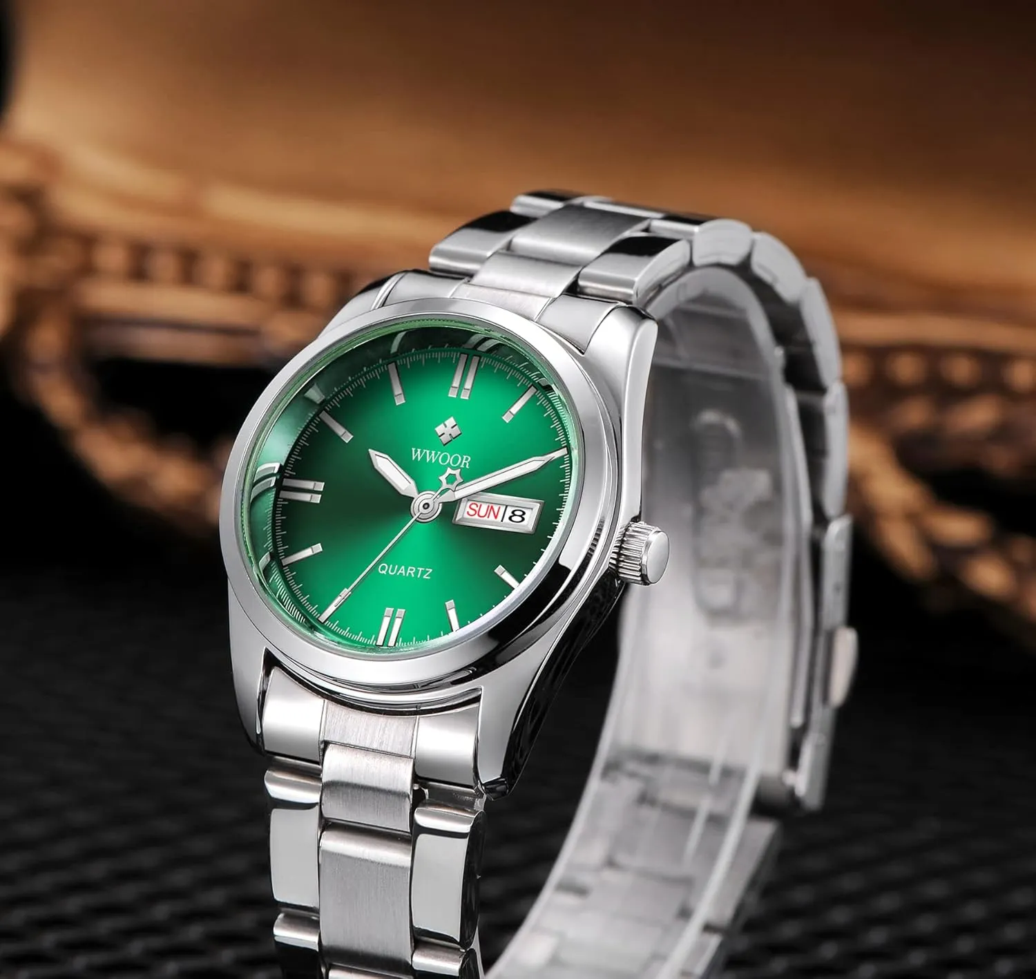 FANMIS Womens Fashion Casual Analog Quartz Date Week Ladies Business Dress Waterproof Stainless Steel Watches
