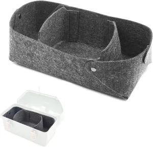 Felt Soft Tray Quilted Inner Pouch Liner Dark Gray Compatible with Stanley Lunch Box 10qt(9.4L) Lightweight Dividers for Camping