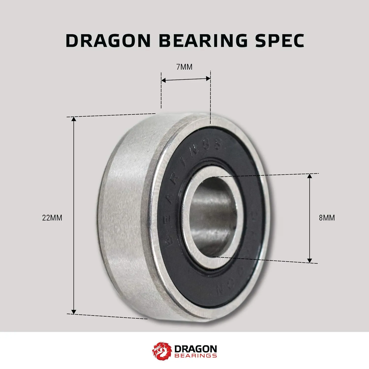 Fireball Dragon Roller Skate Bearings 16 Pack - High Performance Skate Rated Rollerblade Bearings - Dragon Roller Bearing Inline Skate Bearings, Guaranteed for Life (ONE Size, Endure)