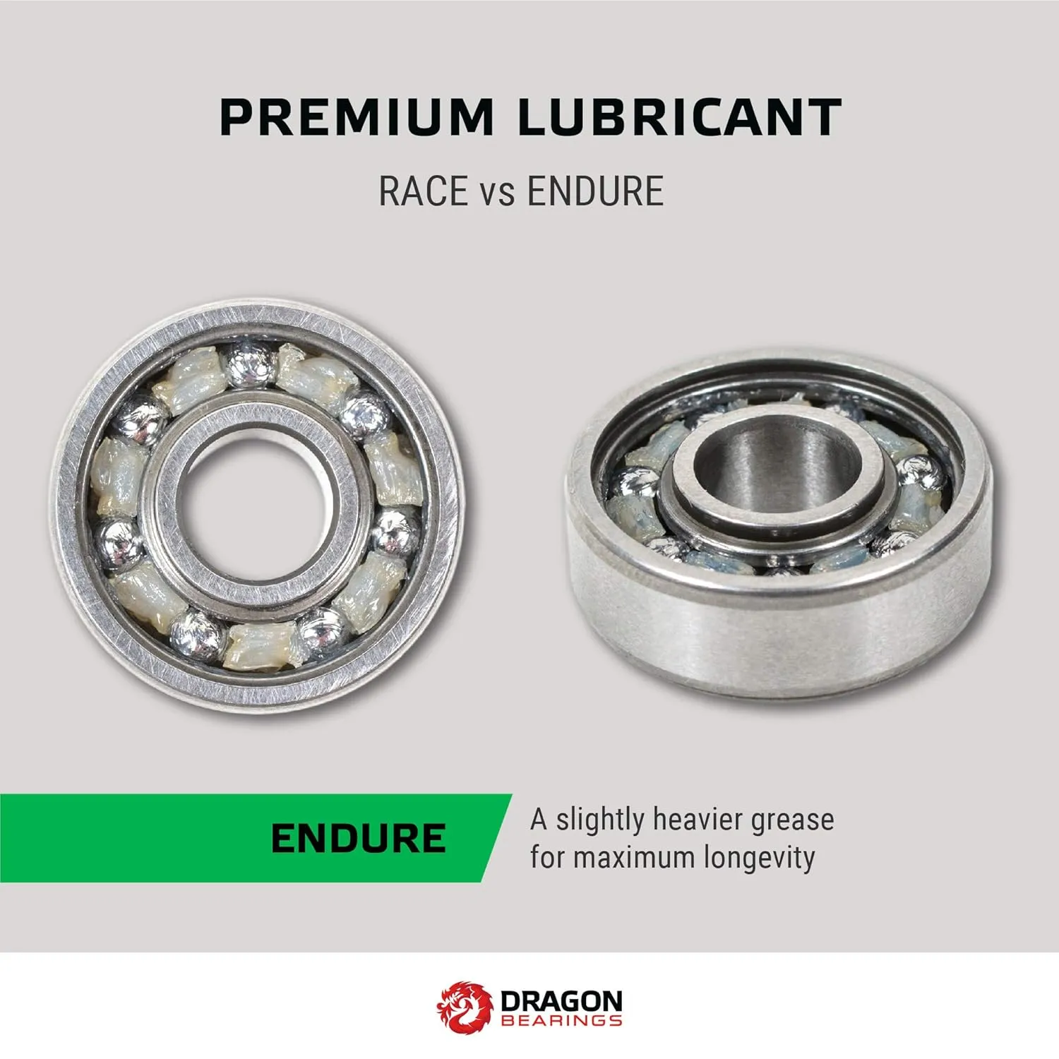 Fireball Dragon Roller Skate Bearings 16 Pack - High Performance Skate Rated Rollerblade Bearings - Dragon Roller Bearing Inline Skate Bearings, Guaranteed for Life (ONE Size, Endure)
