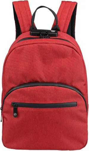 FIREDOG Mini Smell Proof Backpack with Lock, Smell Proof Bag for Men Women Travel (Red)