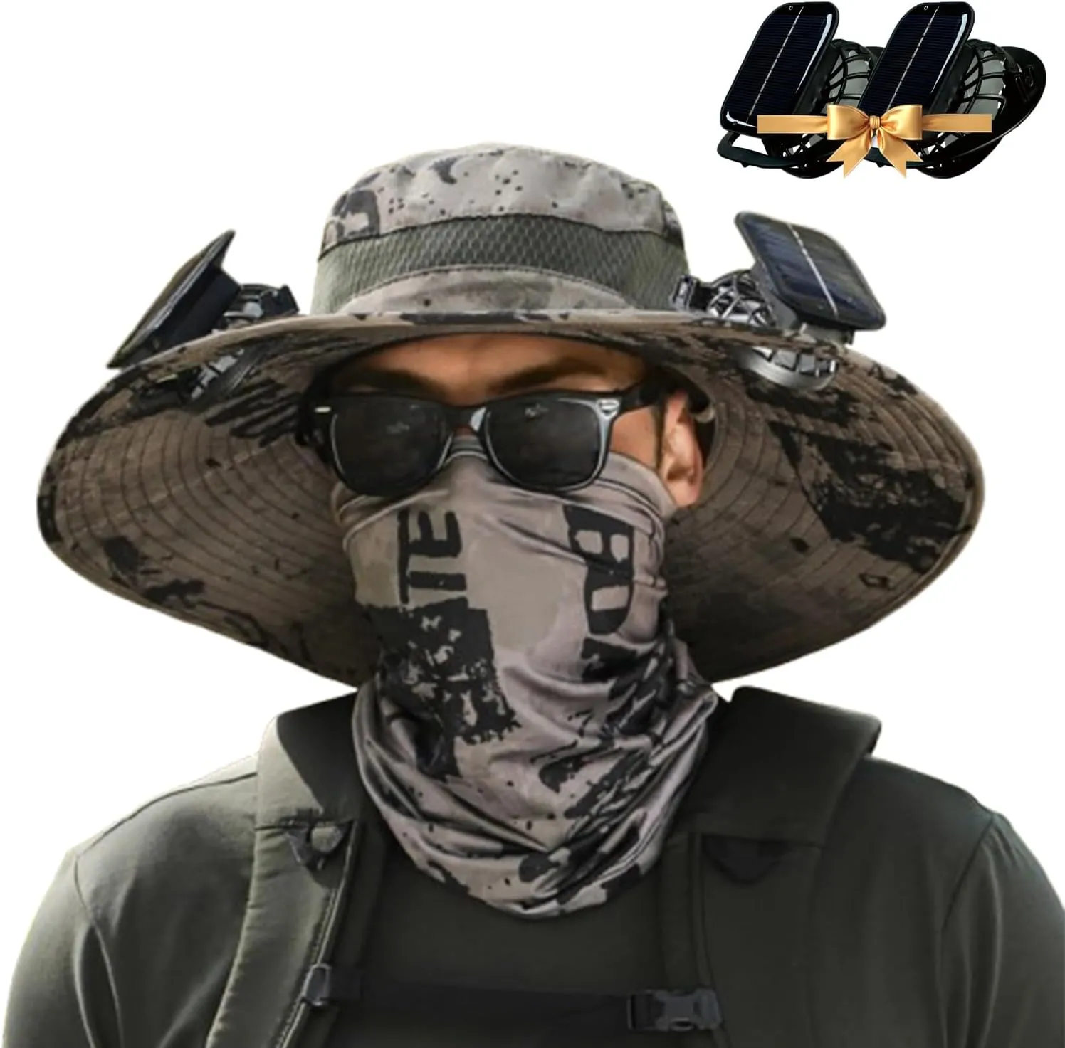 Fishing hat with Solar Powered Fans,Ultralight Solar Fan Outdoor hat,Upf50  for Men Women,USB Charging
