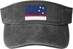Flag of Patagonia Sun Visor Hats Cotton Adjustable Sports Empty Top Baseball Cap for Women Men Golf Cap