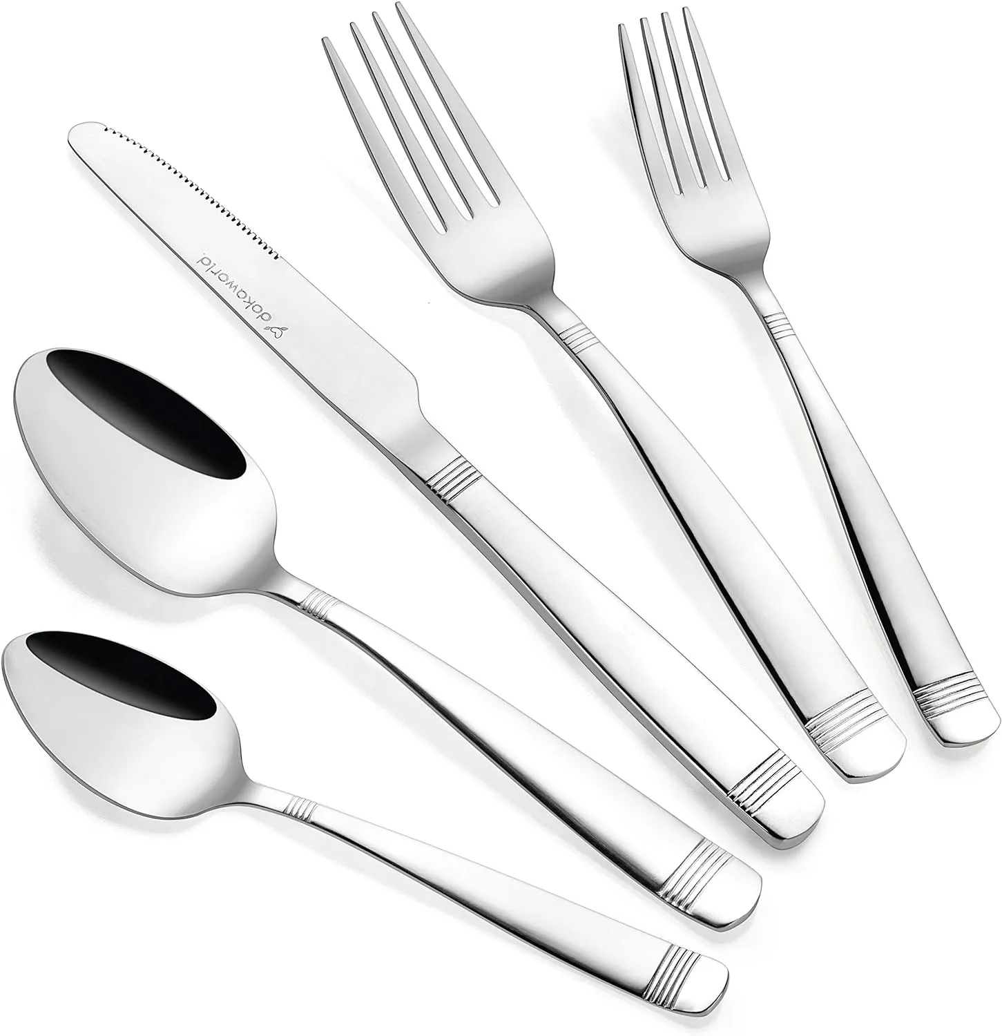 Flatware, Silverware Set for 8 persons, 40 Piece - Spoons, Forks, and Knives 18/10 Stainless Steel