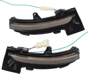 Flowing Water Blinker Side Mirror Indicator For Skoda Octavia Mk3 5E 2013-2015 2016 2017 2018 2019 LED Dynamic Turn Signal Light (Blue-Yellow)