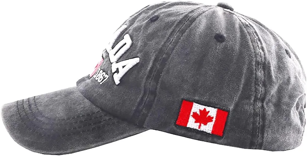 Foetest Adjustable Cap Cotton Hat Baseball Cap Canada Cap Hat Flag Cap Casual Headwear Embroidery