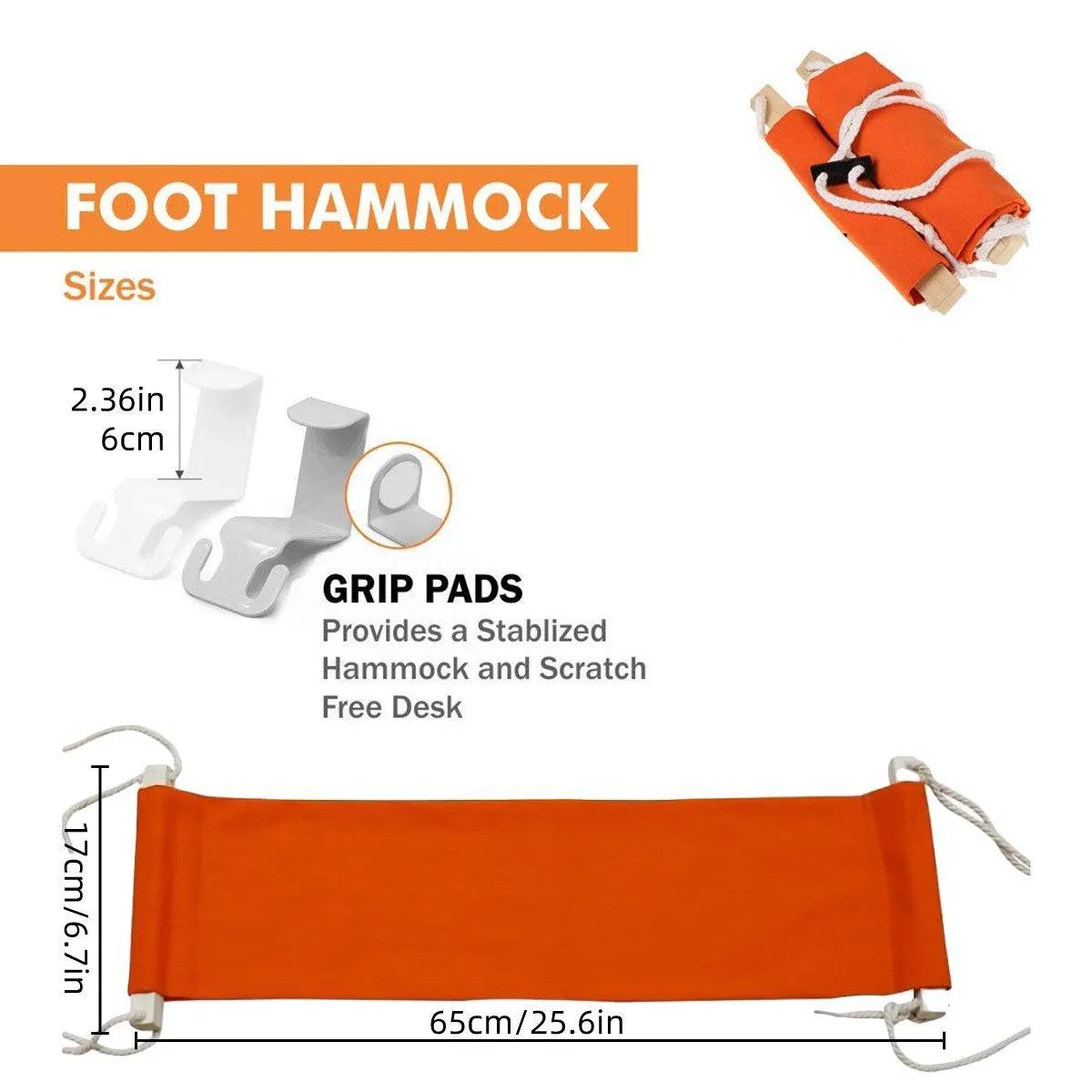 Foot Hammock Under Desk Hanging Office Footrest for Comfortable Leg Support