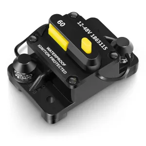 for Minn Kota 60 Amp Circuit Breaker MKR-27, Waterproof Panel Mount, Manual Reset