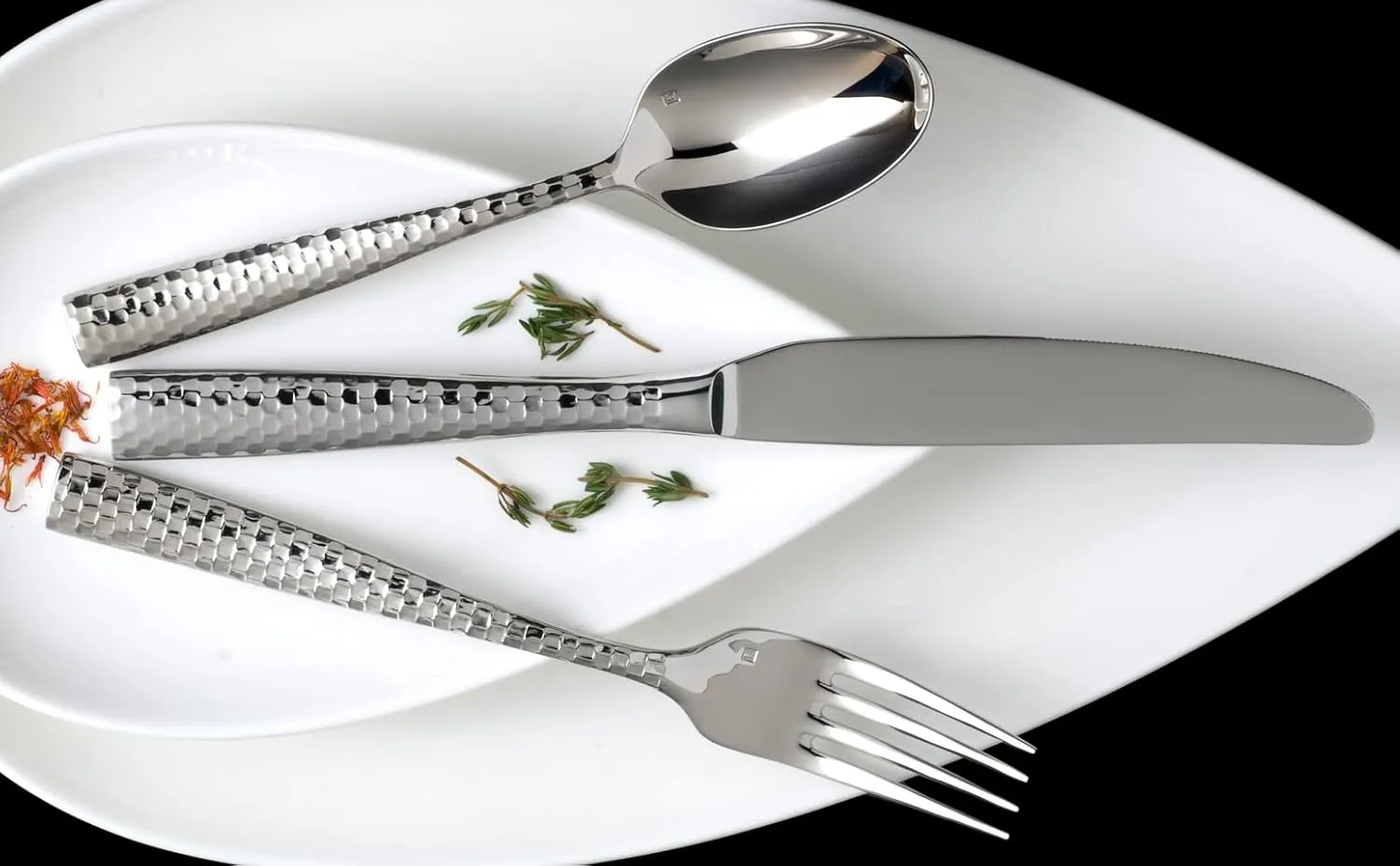 Fortessa Lucca Flatware Set, 20-Piece, Faceted Stainless
