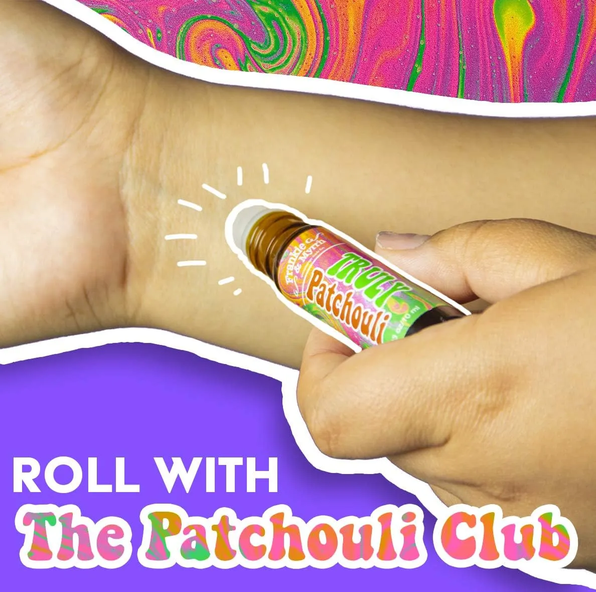 Frankie & Myrrh Truly Patchouli Roll On | Dark Aged Patchouli Essential Oil Roll On Perfume/Cologne | Earthy, Musky Aromatherapy for Relaxing Stimulation and Energy