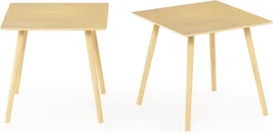 Furinno Decorative Hallway End Table, Set of 2, Oak