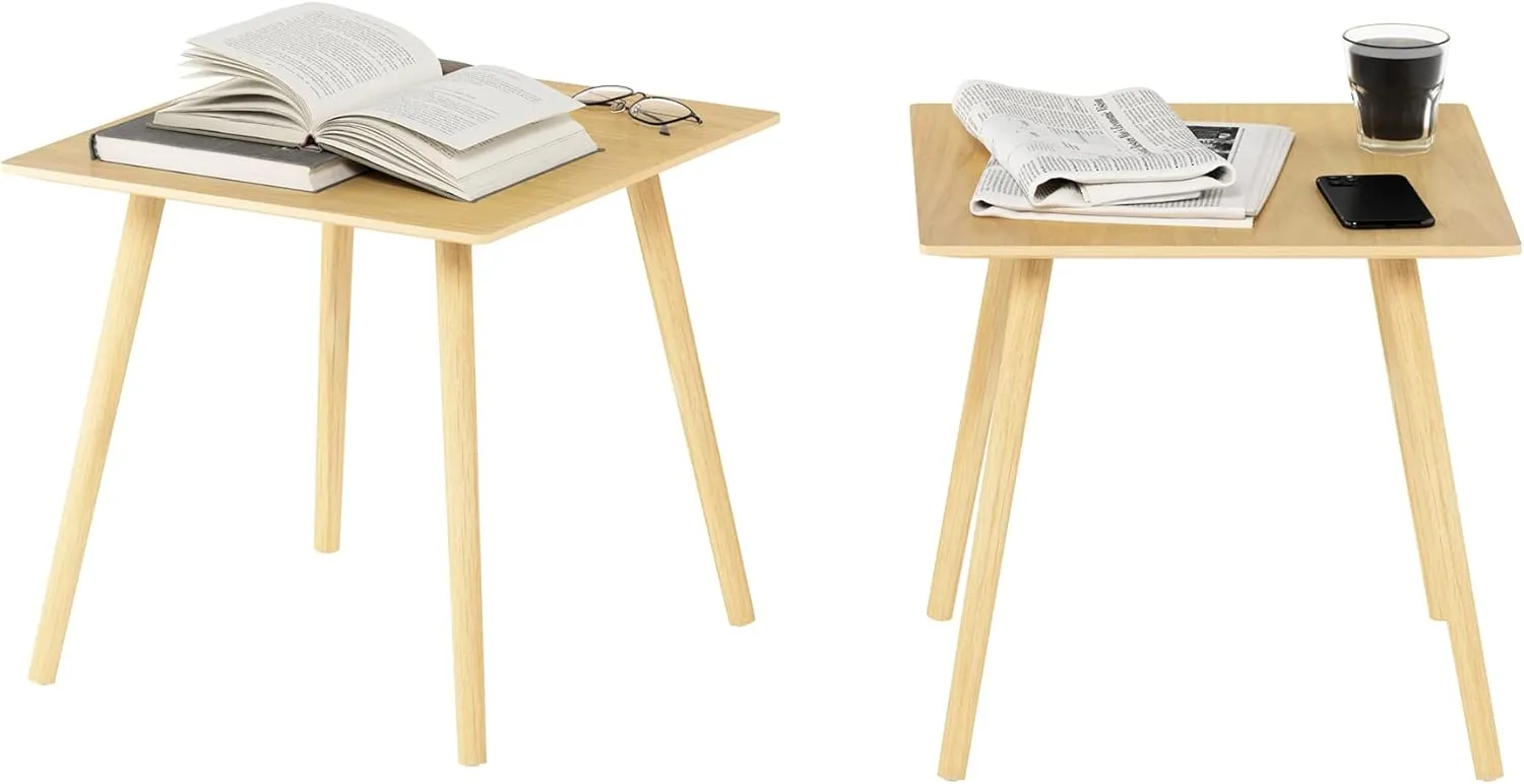 Furinno Decorative Hallway End Table, Set of 2, Oak