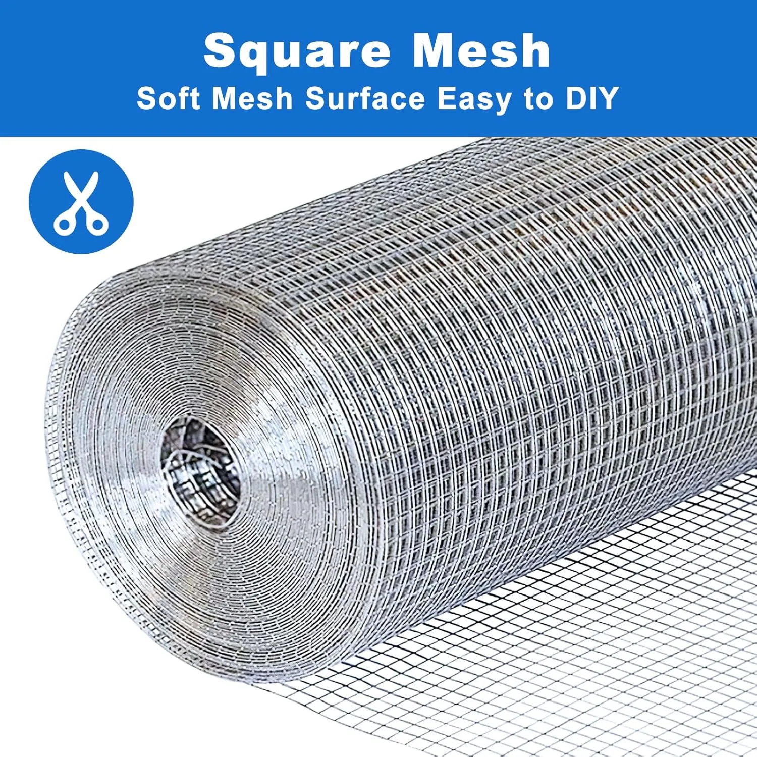 Galvanized Hardware Cloth 1/4 inch 48 x 100 ft 23 Gauge, Rust-Resistant Chicken Wire Mesh Roll for Reliable Garden Fencing, Snake Fence, and Gopher Barrier Solutions