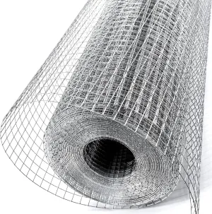 Galvanized Hardware Cloth 1/4 inch 48 x 100 ft 23 Gauge, Rust-Resistant Chicken Wire Mesh Roll for Reliable Garden Fencing, Snake Fence, and Gopher Barrier Solutions