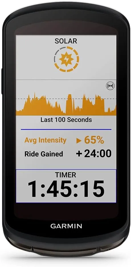 Garmin Edge 1040 (Solar) GPS Bike Computer Bundle - VO2 Max, Maps, & Multi-GNSS - includes PlayBetter Tempered Glass Screens, Silicone Case (White) & MTB Mounts