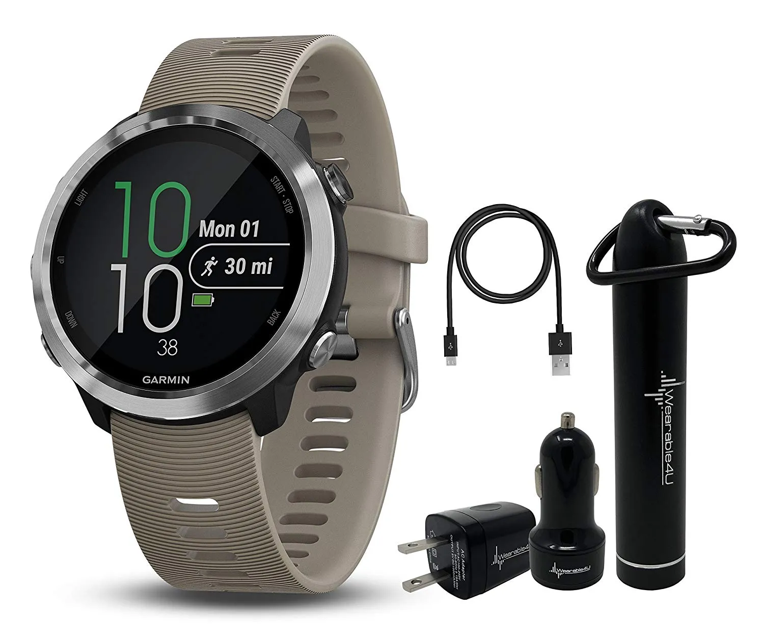 Garmin Forerunner 645 GPS Running Watch Wearable4U Ultimate Power Pack Bundle
