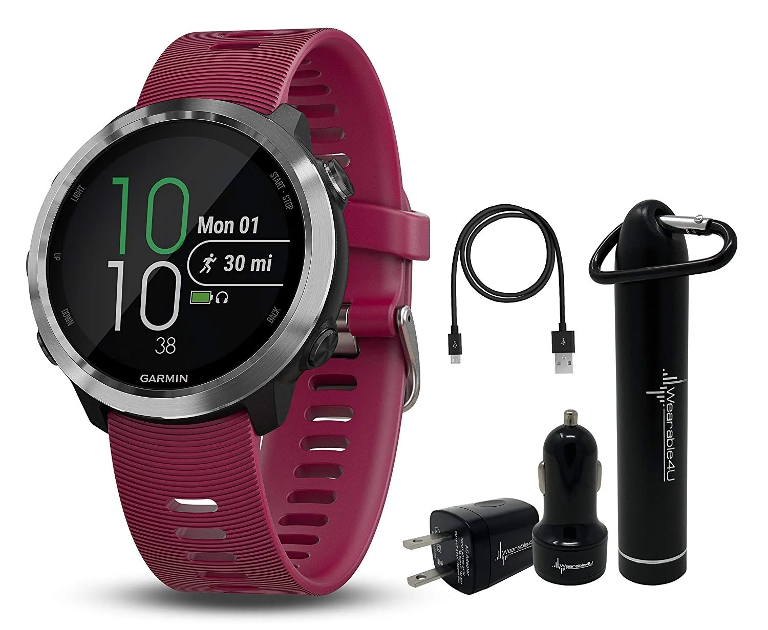 Garmin Forerunner 645 GPS Running Watch Wearable4U Ultimate Power Pack Bundle