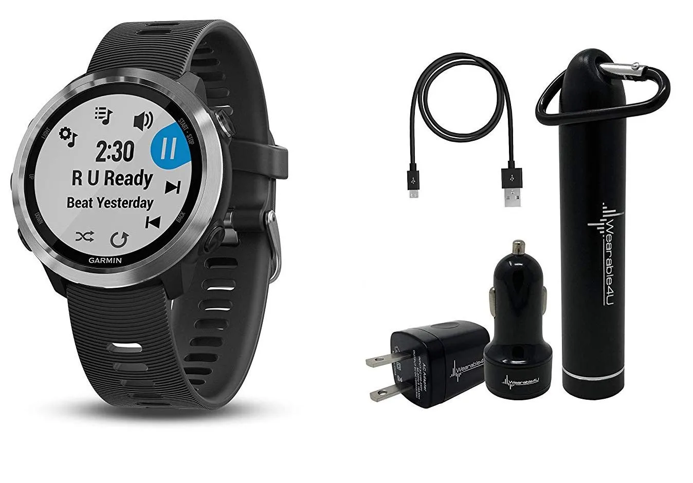 Garmin Forerunner 645 GPS Running Watch Wearable4U Ultimate Power Pack Bundle