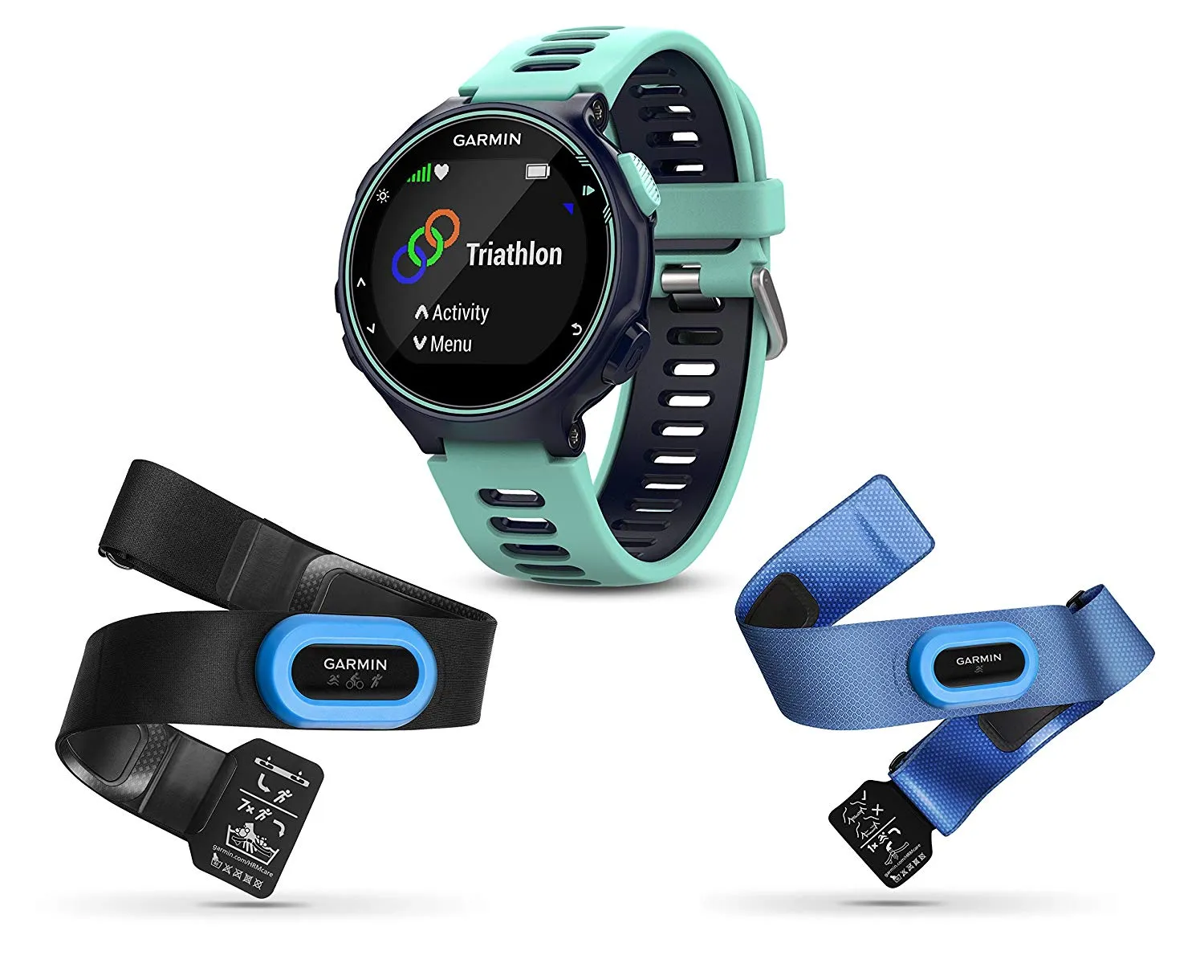 Garmin Forerunner 735XT GPS Running Watch with MultiSport Features and Wrist-based Heart Rate and Wearable4U Ultimate Power Pack Bundle