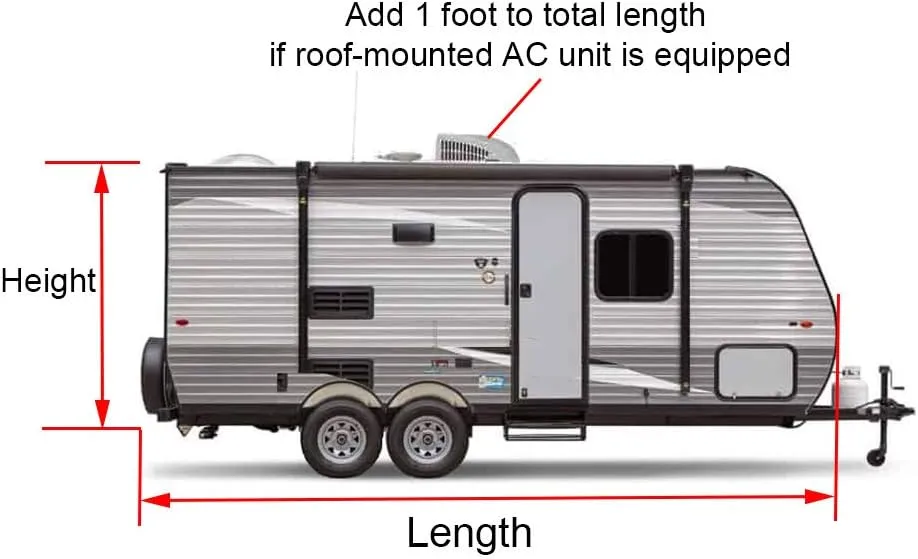 GEARFLAG Travel Trailer Cover for Motorhome Multi-Layers fits 17' - 19' with Reinforced Windproof Side-Straps Anti-UV Water-Resistance Heavy Duty (Fits 17' - 19') - Ideal for rv & Trailer Covers