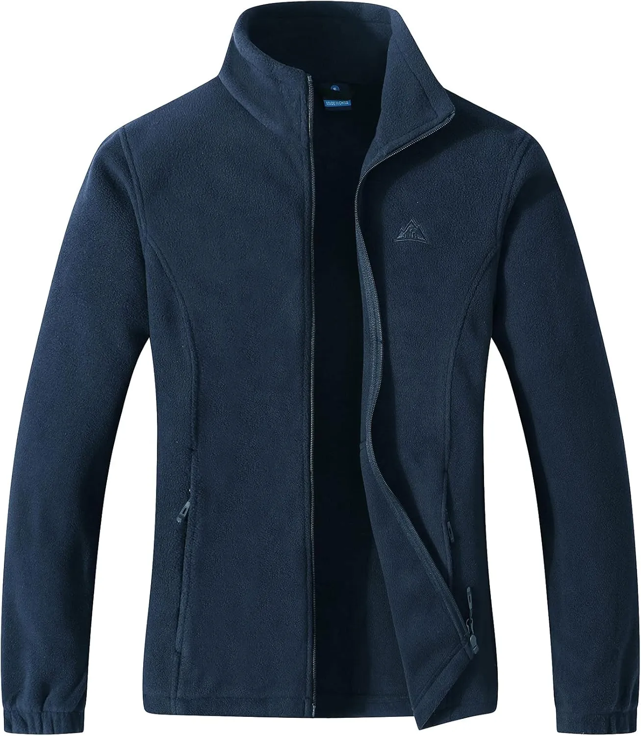 GIMECEN Women's Lightweight Full Zip Soft Polar Fleece Jacket Outdoor Recreation Coat With Zipper Pockets