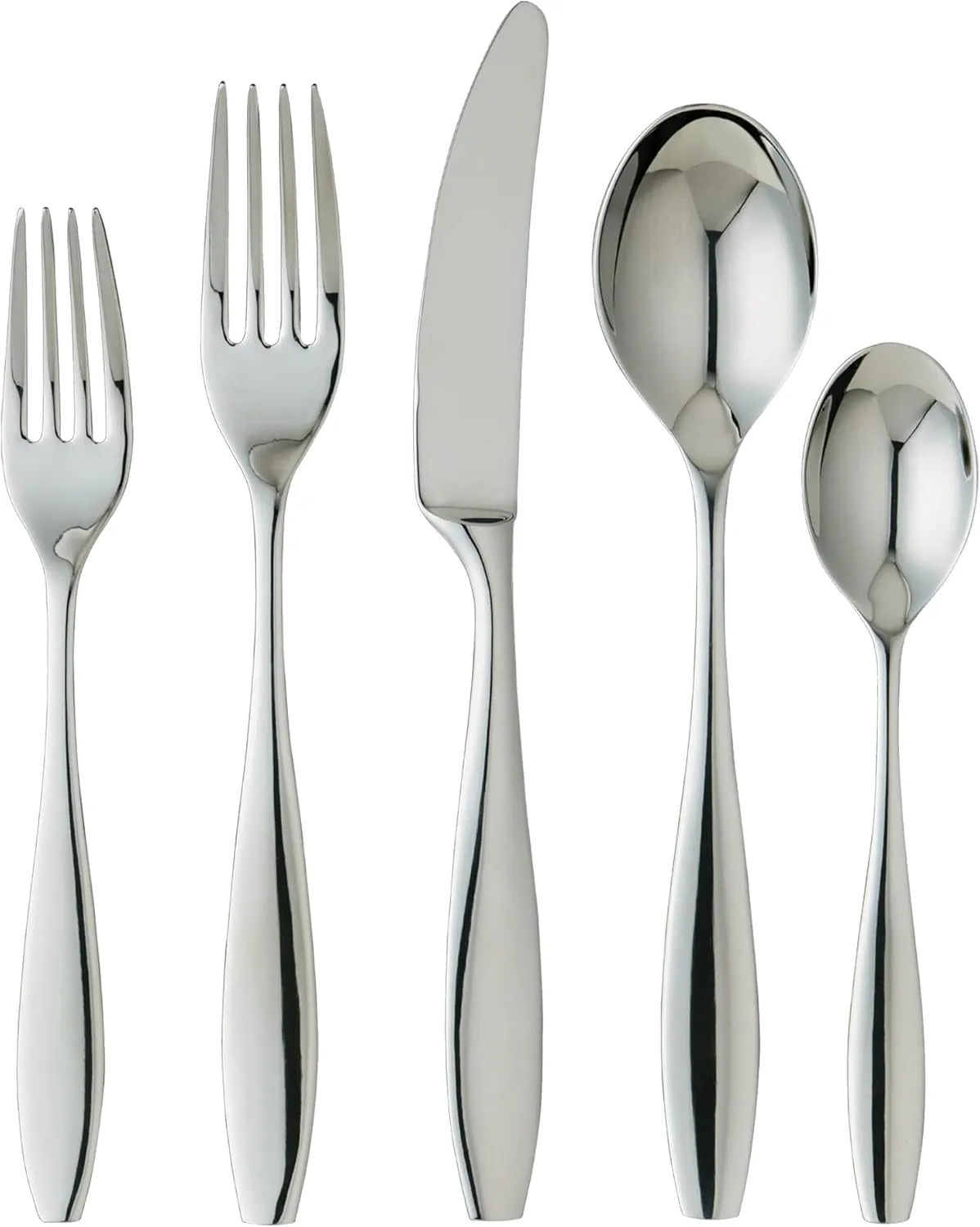 Ginkgo International Allison Stainless Steel Flatware, 42-piece set, Silver