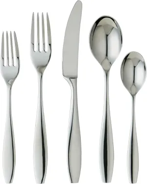 Ginkgo International Allison Stainless Steel Flatware, 42-piece set, Silver