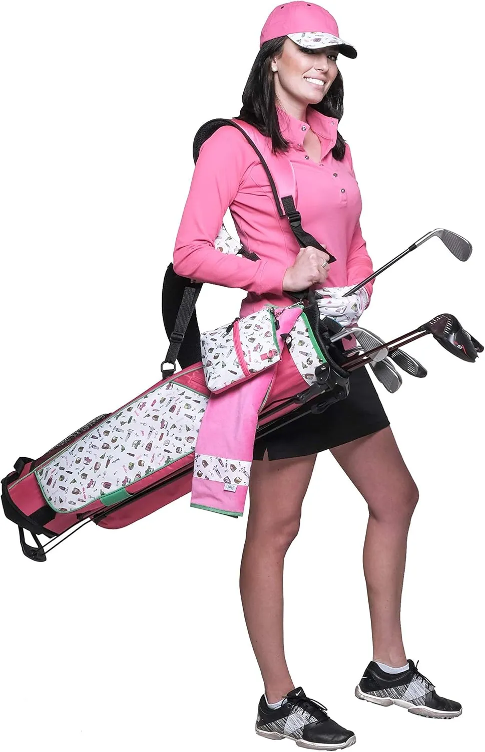 Glove It Golf Zip Bag - Crossbody Organizer with 2 Pockets, 24 in Detachable Strap, Lightweight Women’s Golf Accessory Bag