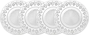 Godinger Dublin Salad Plates, Appetizer Plates, Dessert Dishes, Serving Dishes, 7.5in - Set Of 4